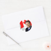 Canada PM Stephen Harper Ronde Sticker (Envelop)