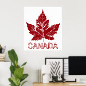 Canada Poster Canada Maple Leaf Souvenir Print (Thuiskantoor)