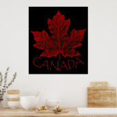 Canada Poster Canada Maple Leaf Souvenir Print (Keuken)