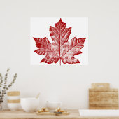 Canada Poster Canada Maple Leaf Souvenir Print (Keuken)