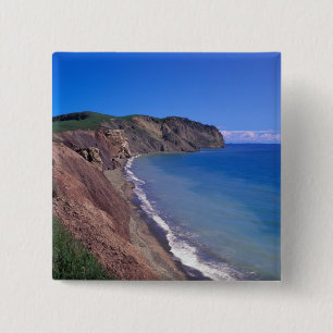 Canada, Quebec, Magdalen Islands, Kaap Alright 2 Vierkante Button 5,1 Cm