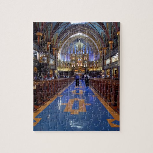 Canada, Quebec, Montreal. Interieur van Notre 3 Legpuzzel (Verticaal)