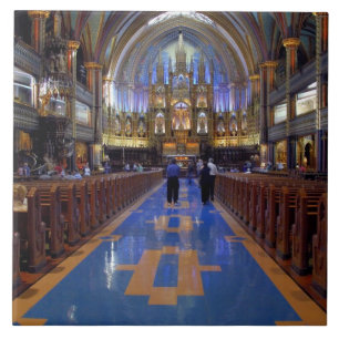 Canada, Quebec, Montreal. Interieur van Notre 3 Tegeltje