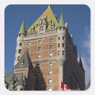 Canada, Quebec, Quebec City. Fairmont Chateau Vierkante Sticker