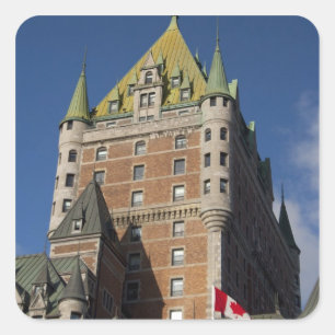 Canada, Quebec, Quebec City. Fairmont Chateau Vierkante Sticker