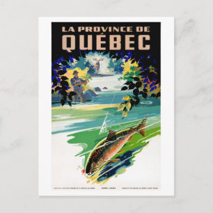 Canada Quebec Vintage Poster opnieuw ingesteld Briefkaart