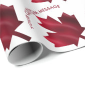 Canada Red Maple Leaf Custom Cadeaupapier (Rol Hoek)