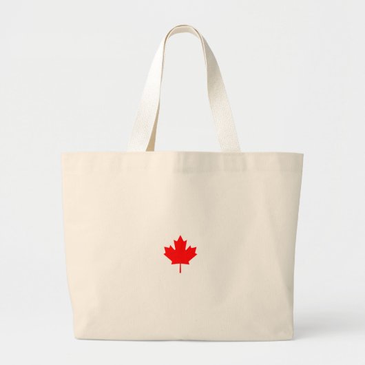 Canada Red Maple Leaf Grote Tote Bag (Voorkant)