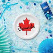 Canada Red Maple Leaf Papieren Bordje (Feest)