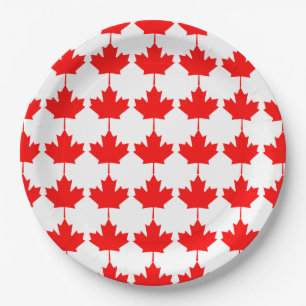 Canada Red Maple Leaf Pattern Papieren Bordje