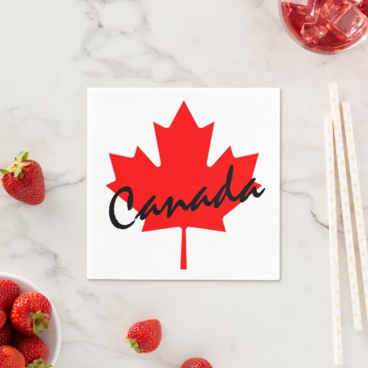 Canada Red Maple Leaf Servetten (Insitu)
