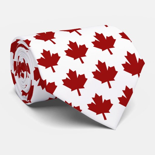 Canada Red Maple Leaf Stropdas (Opgerold)