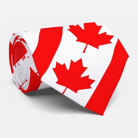 Canada Red Maple Leaf Stropdas (Opgerold)