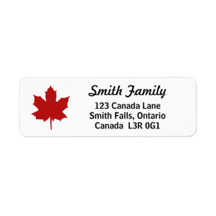 Canada Red Natural Maple Leaf Etiket