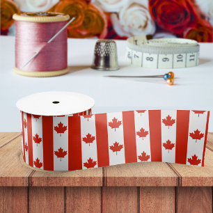 Canada Red White Canadian Flag Maple Leaf Pattern Lint