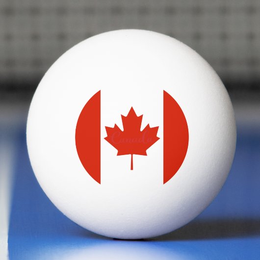 Canada Red & White Canadian Flag Maple Leaf Pingpongballen