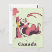 Canada  reisposter voor bevers briefkaart (Voorkant / Achterkant)