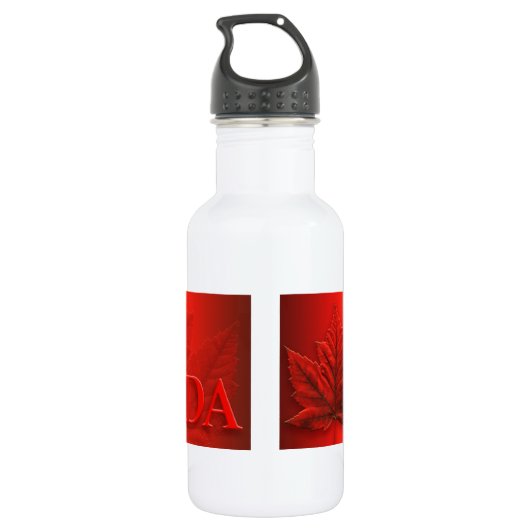 Canada Retro Maple Leaf Souvenir Waterfles (Achterkant)