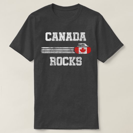 Canada Rocks Curling T-shirt (Design voorkant)