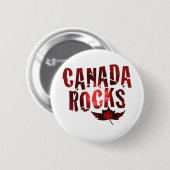 Canada Rocks Ronde Button 5,7 Cm (Voorkant /achterkant)