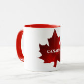 CANADA Rode esdoornblad koffie Mok (Voorkant links)