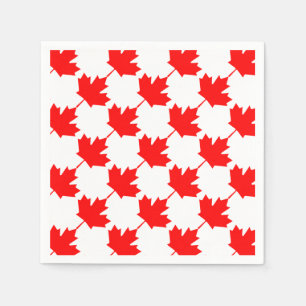 Canada Rode Esdoornblad Patroon Servet