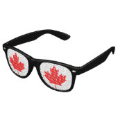 Canada Rode Esdoornblad Retro Zonnebril (Gekanteld)