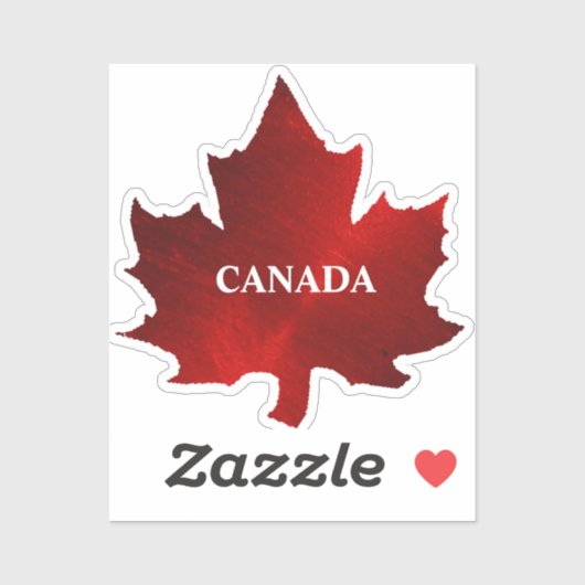CANADA Rode esdoornblad Sticker (Vel)