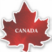 CANADA Rode esdoornblad Sticker (Voorkant)