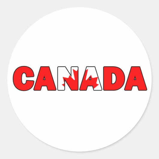 Canada Ronde Sticker (Voorkant)