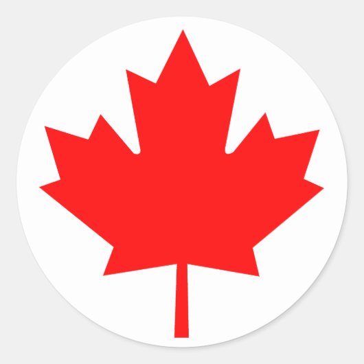 Canada Ronde Sticker (Voorkant)