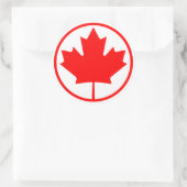 canada ronde sticker (Tas)