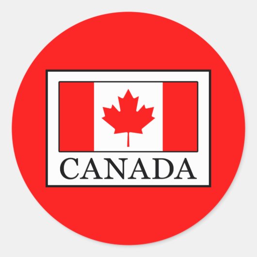 Canada Ronde Sticker (Voorkant)