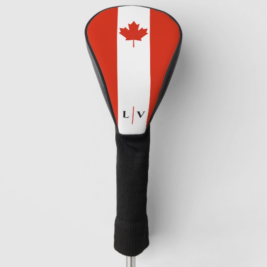 Canada Rood & Wit Canadese Initialen Golfheadcover (Voorkant)
