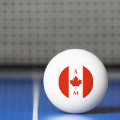 Canada Rood & Wit Canadese Initialen Pingpongballen (Net)