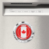 Canada Round Emblem Magneet (Insitu (Vaatwasser))