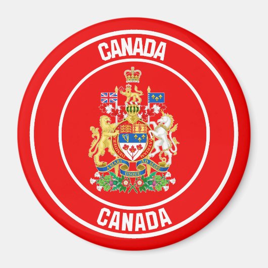 Canada Round Emblem Magneet (Voorkant)