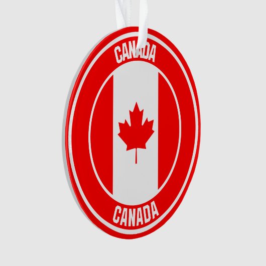 Canada Round Emblem Ornament (voorkant)