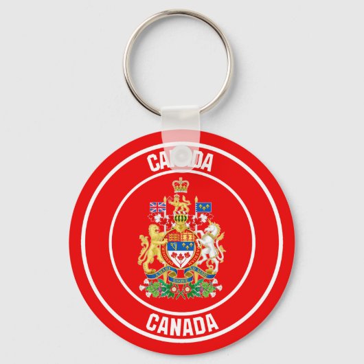 Canada Round Emblem Sleutelhanger (Voorkant)