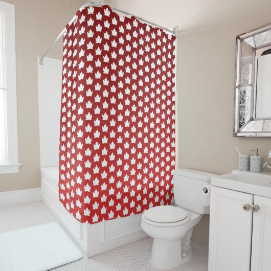 Canada Shower Curtain Canada Maple Leaf Decor Douchegordijn (In situ)