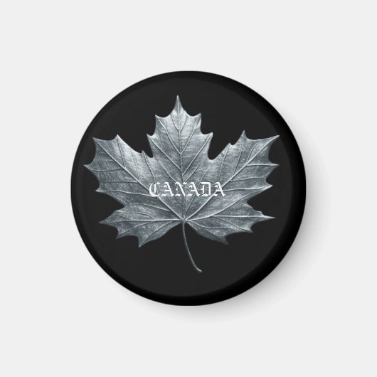 CANADA SILVER MAPLE LEAF MAGNEET (Voorkant)