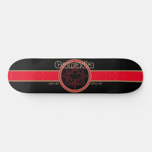 Canada Since 1867 (Black) Skateboard (Horz)
