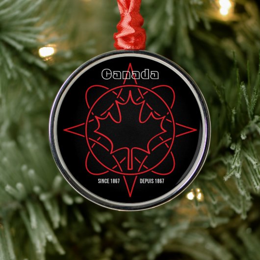 Canada sinds 1867 metalen ornament (Boom)