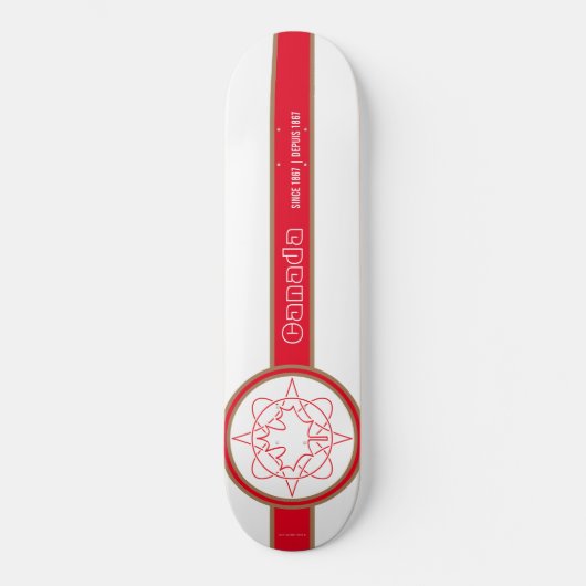 Canada sinds 1867 White Skateboard (Voorkant)