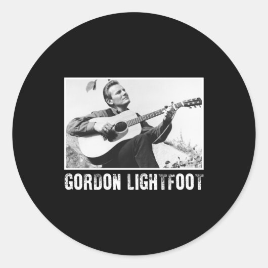  Canada Singer Gordon Lightfoot Ronde Sticker (Voorkant)
