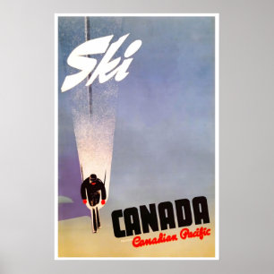 Canada Ski-poster Reis Kunst Canadian Pacific Poster