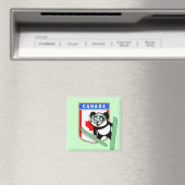 Canada Ski-springende Panda Magneet (Insitu (Vaatwasser))