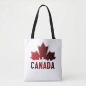 Canada Skyline Gradient Maple Leaf Patriotic Draagtas (Voorkant)
