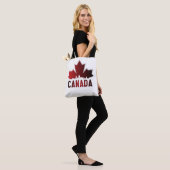 Canada Skyline Gradient Maple Leaf Patriotic Draagtas (Op model)