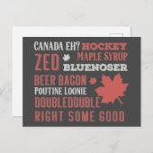 Canada Slang Subway Art Briefkaart (Voorkant / Achterkant)
